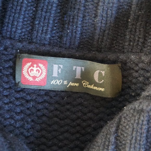 FTC 100% Cashmere Cableknit Cardigan Swiss Design - Picture 4 of 7